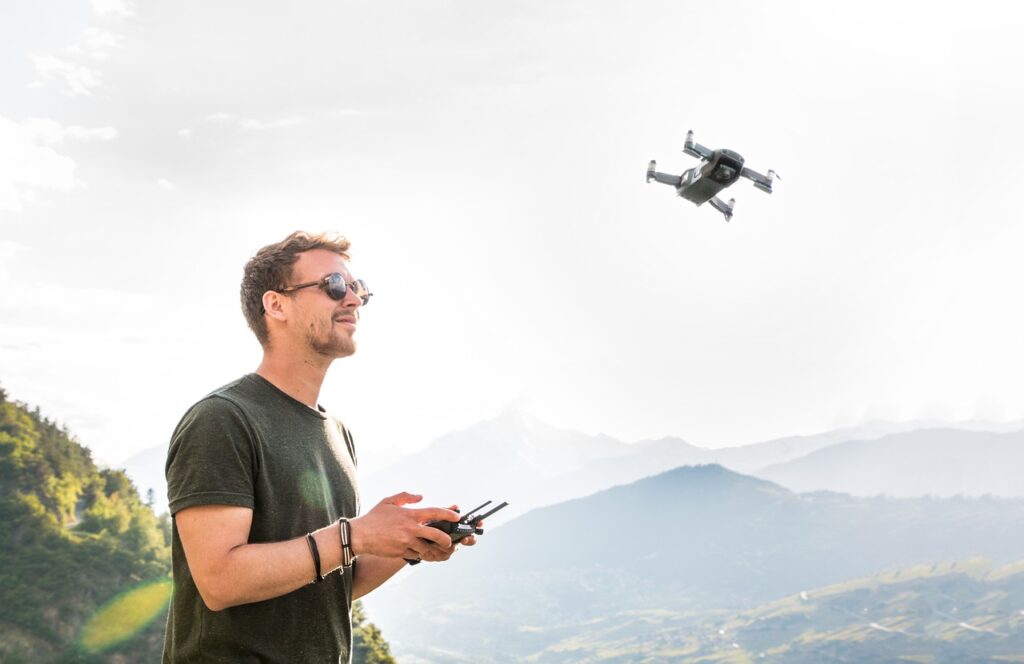 drone, man, drone pilot, copter, quadrocopter, remotely controlled, flying camera, flying object, young man, hobby, photographer, aerial photographs, mountains, nature, aerial photography, drone, drone, drone, drone, drone
